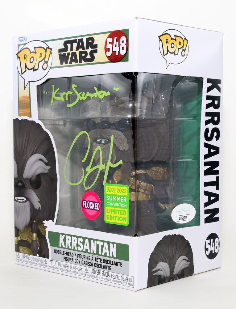 
                  
                    Carey Jones as Krrsantan in Star Wars: The Book of Boba Fett Flocked 2022 Summer Limited Edition Exclsuive (JSA) Signed Funko POP! #548 with Character Name
                  
                