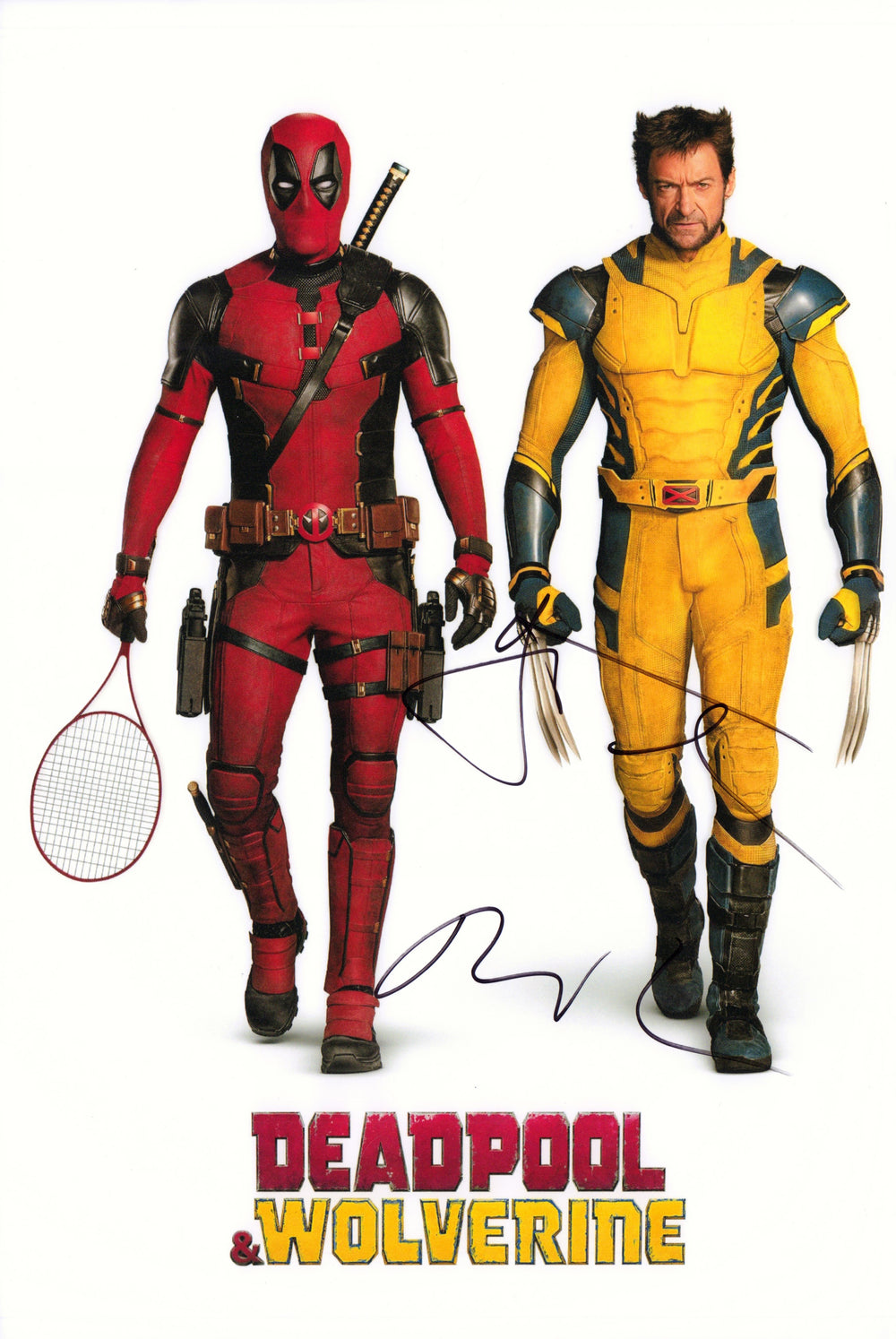 Ryan Reynolds as Deadpool & Hugh Jackman as Wolverine in Deadpool & Wolverine Signed 12x18 Mini Poster