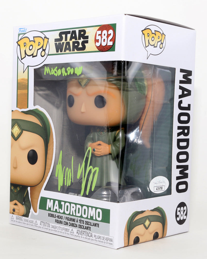 
                  
                    David Pasquesi as Majordomo in Star Wars: The Book of Boba Fett (JSA) Signed Funko POP! #582 with Character Name
                  
                