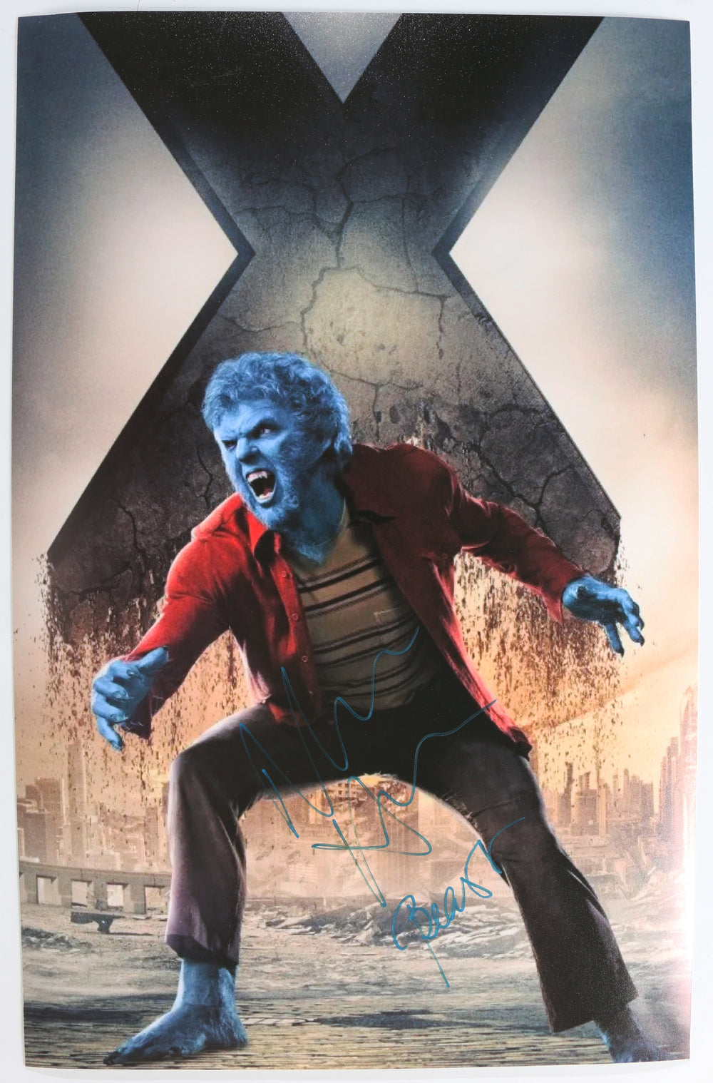Nicholas Hoult as Beast in X-Men: Days of Future Past Signed 11x17 Photo with Character Name