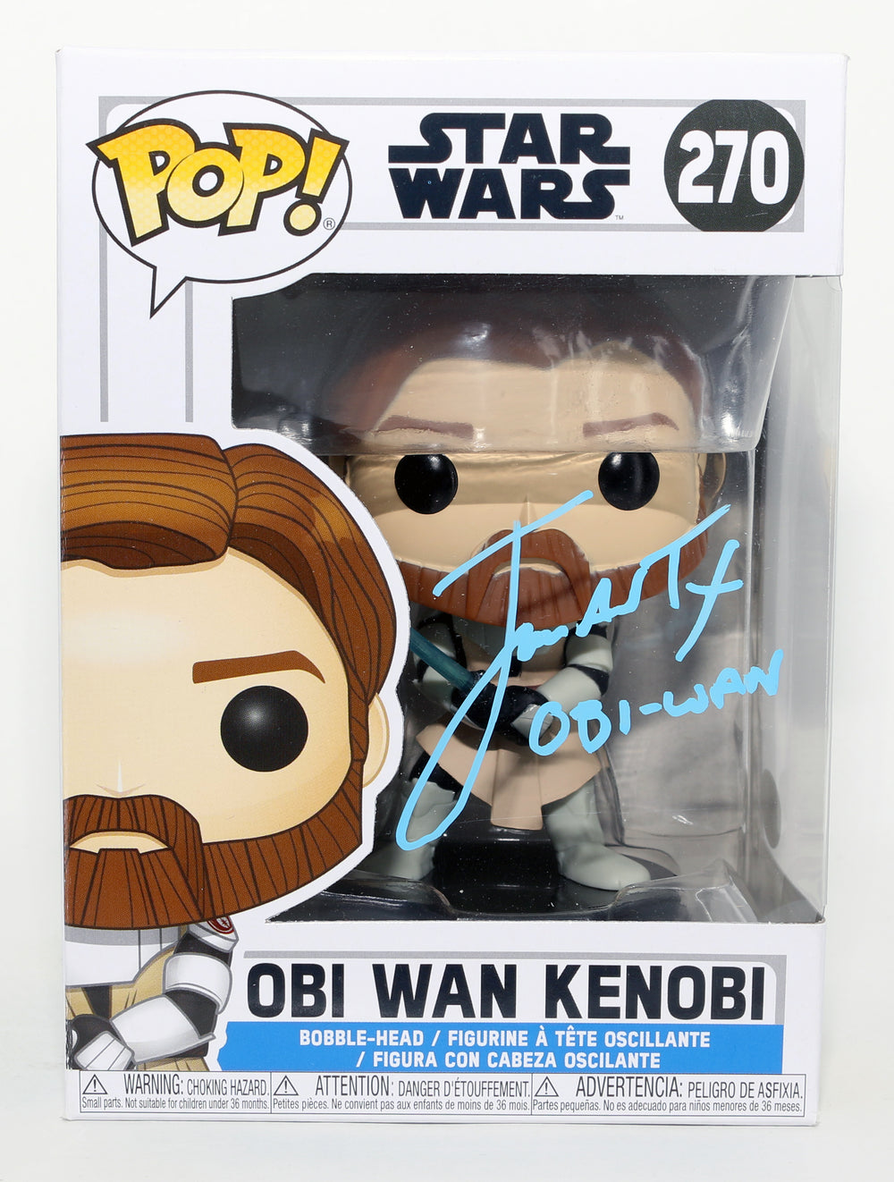 James Arnold Taylor as Obi-Wan Kenobi in Star Wars: The Clone Wars (JSA) Signed Funko POP! #270 with Character Name