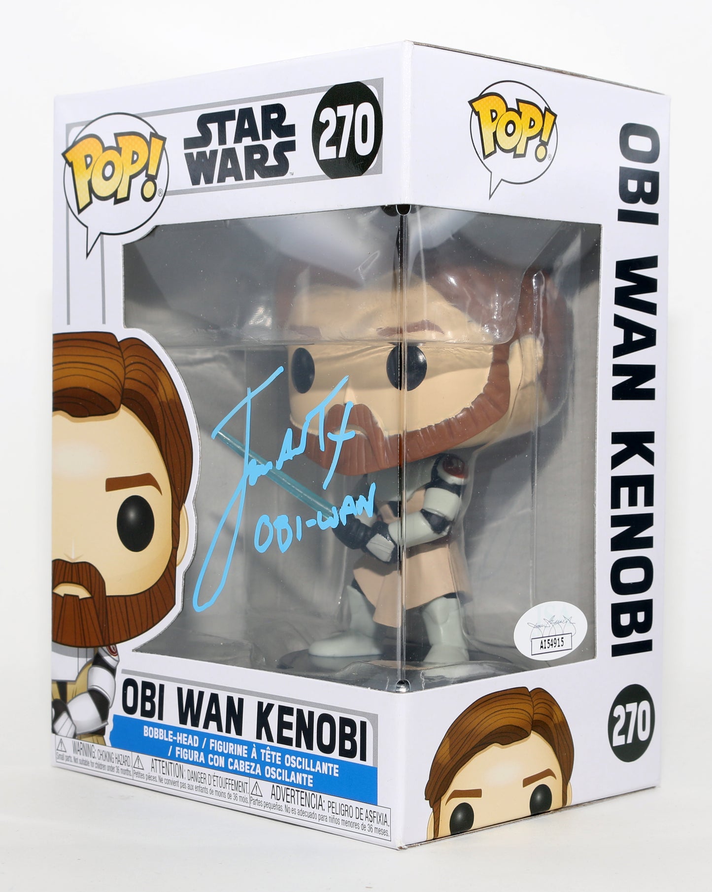 
                  
                    James Arnold Taylor as Obi-Wan Kenobi in Star Wars: The Clone Wars (JSA) Signed Funko POP! #270 with Character Name
                  
                