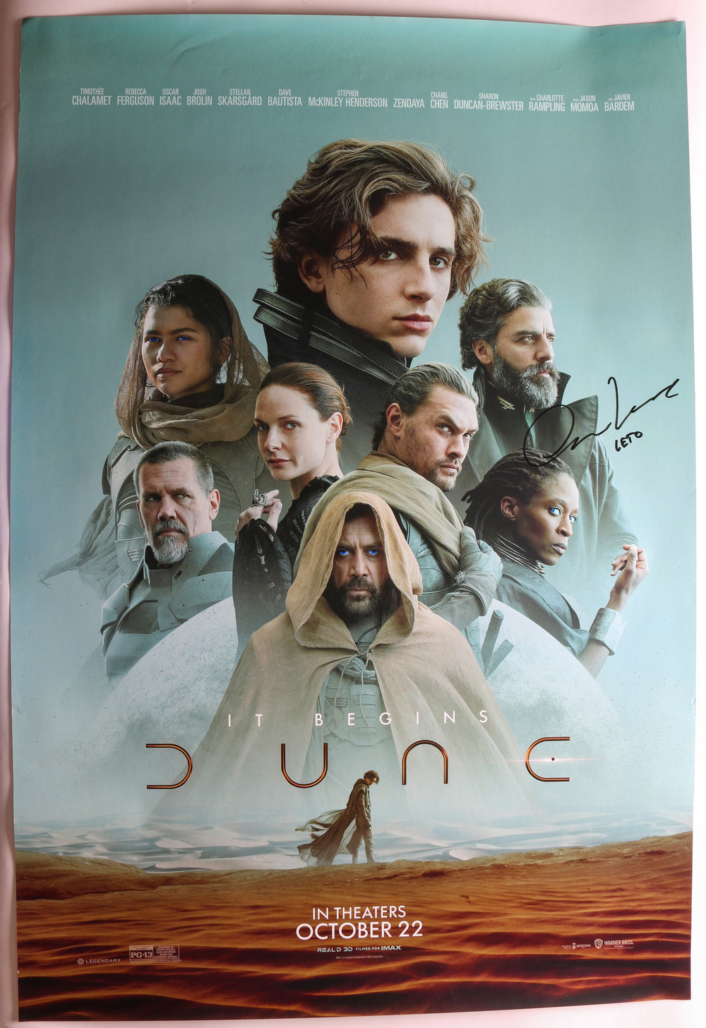 Dune 27x40 Double Sided Poster Signed by Oscar Isaac with Character Name