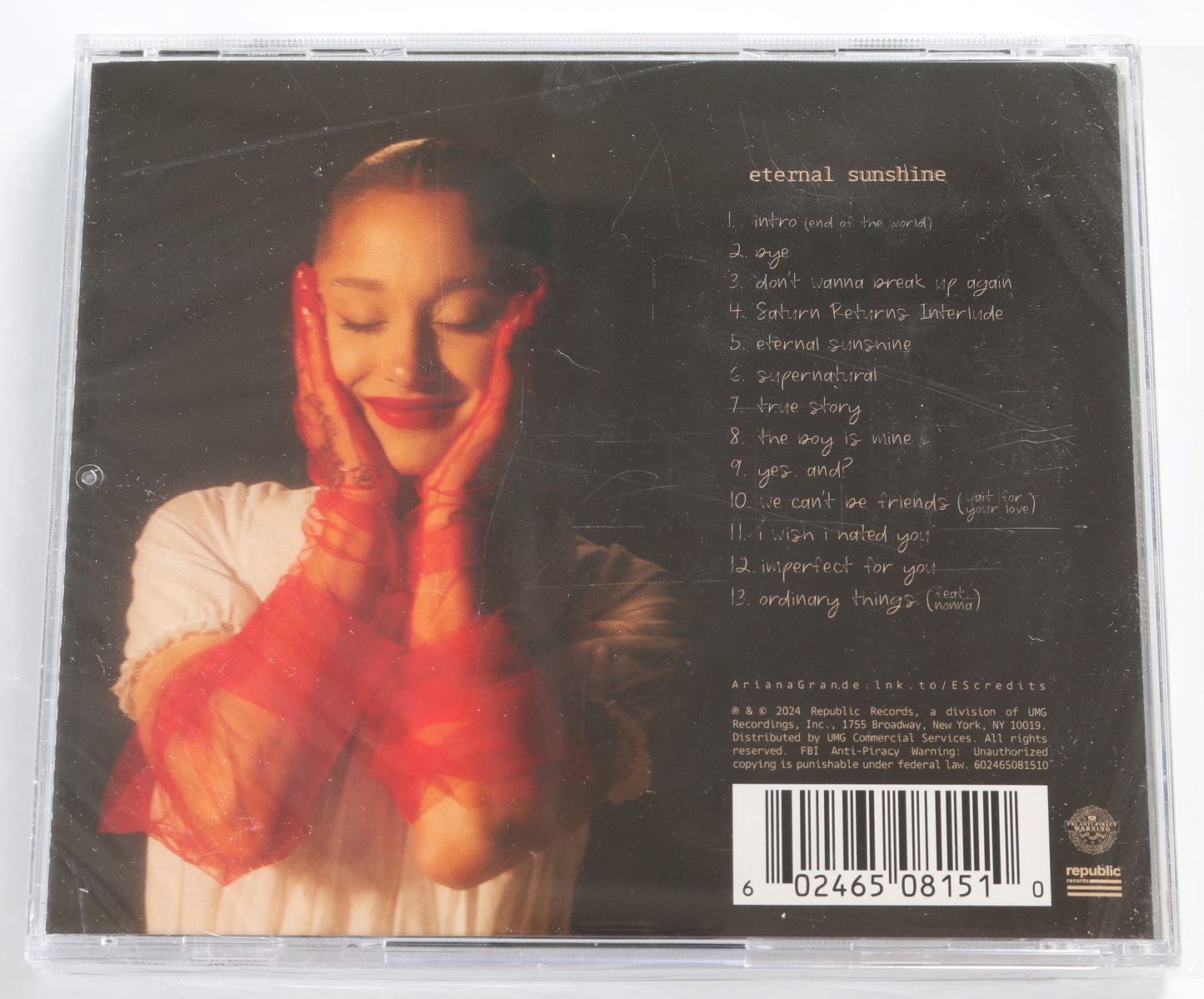 
                  
                    Eternal Sunshine CD Album (Sealed) Signed by Ariana Grande
                  
                