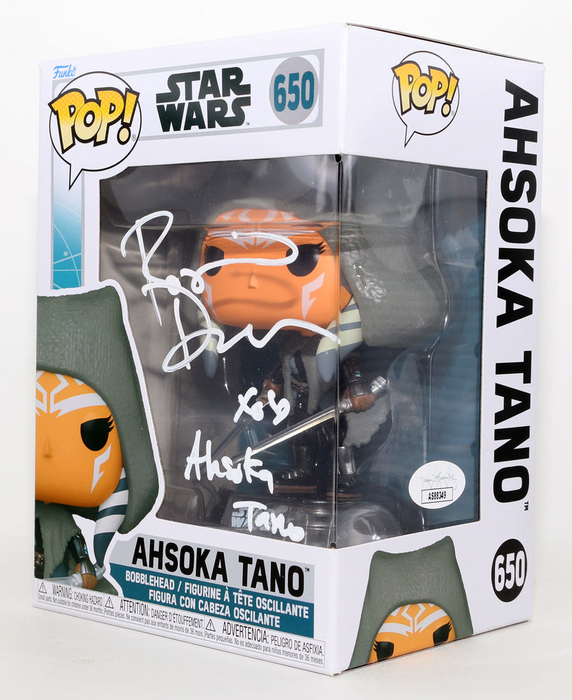 
                  
                    Rosario Dawson as Ahsoka Tano in Star Wars: Ahsoka (JSA) Signed Funko POP! #650 with Character Name
                  
                