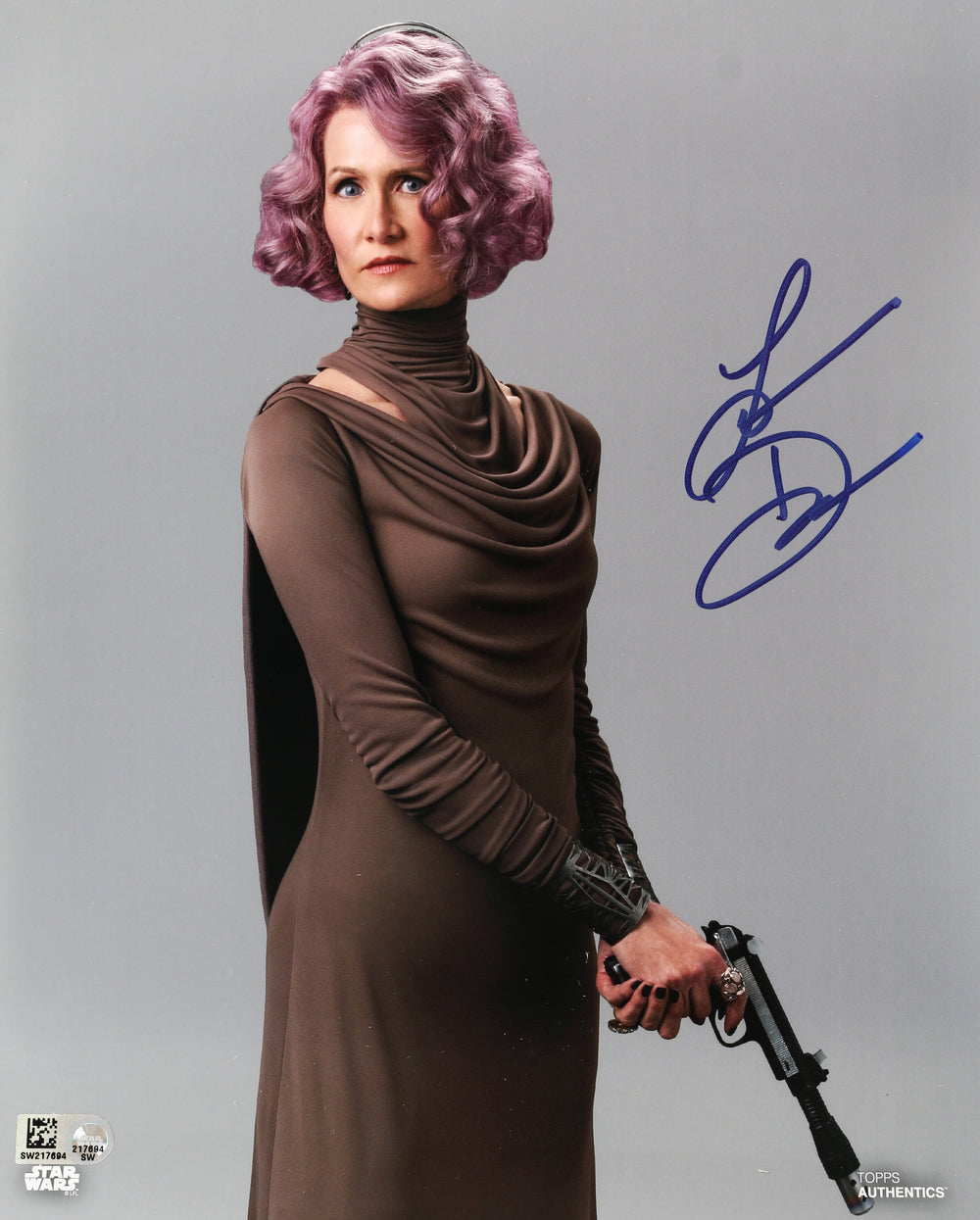 Laura Dern as Vice-Admiral Amilyn Holdo in Star Wars: The Last Jedi (Topps) Signed 8x10 Photo
