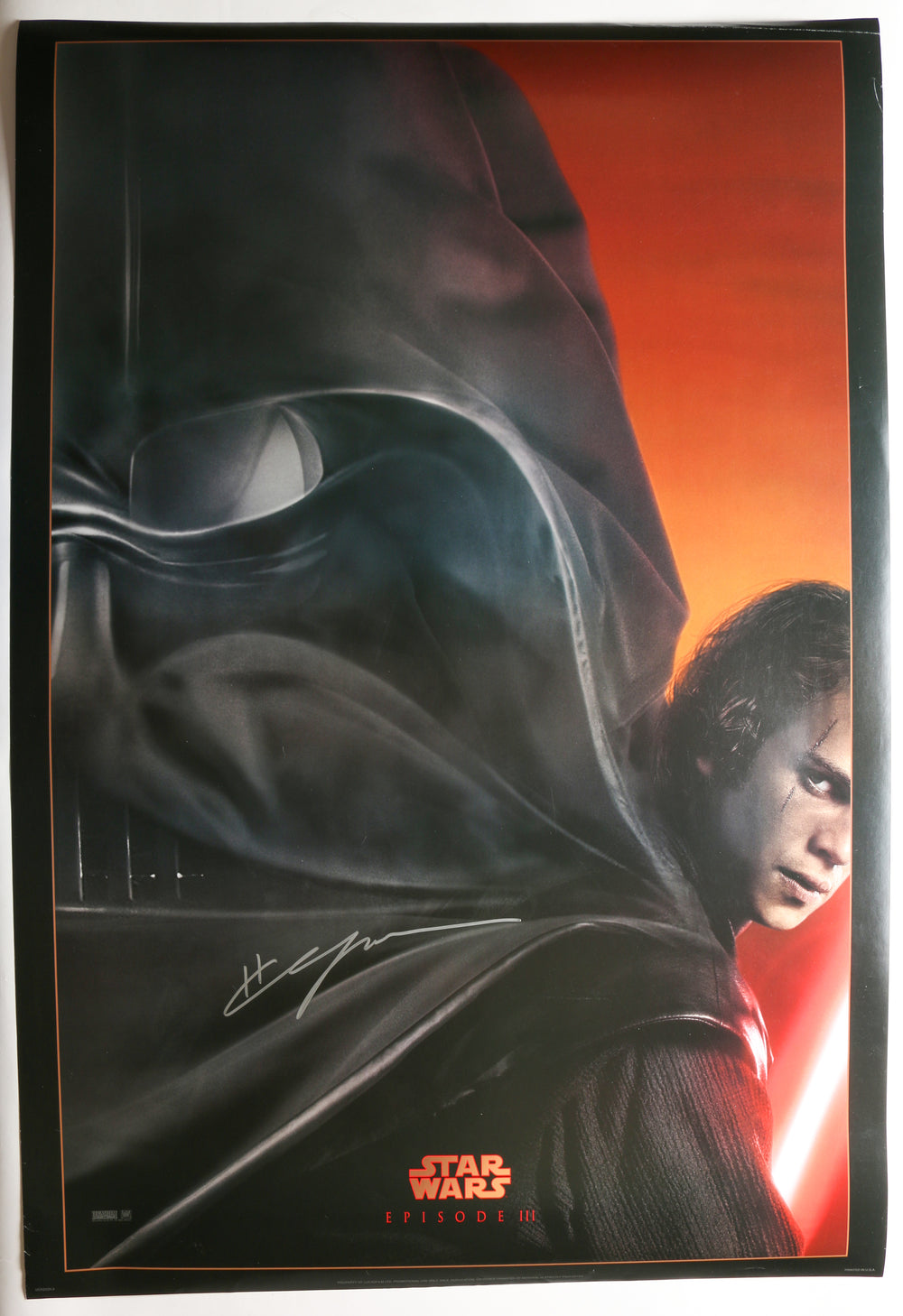 Hayden Christensen as Anakin Skywalker in Star Wars Episode III: Revenge of the Sith (SWAU) Signed 27x40 Poster