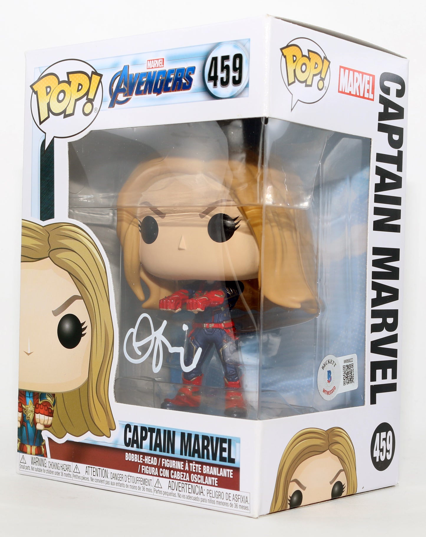 
                  
                    Brie Larson as Carol Danvers / Captain Marvel in Avengers: Endgame (Beckett) Signed Funko POP! #459
                  
                