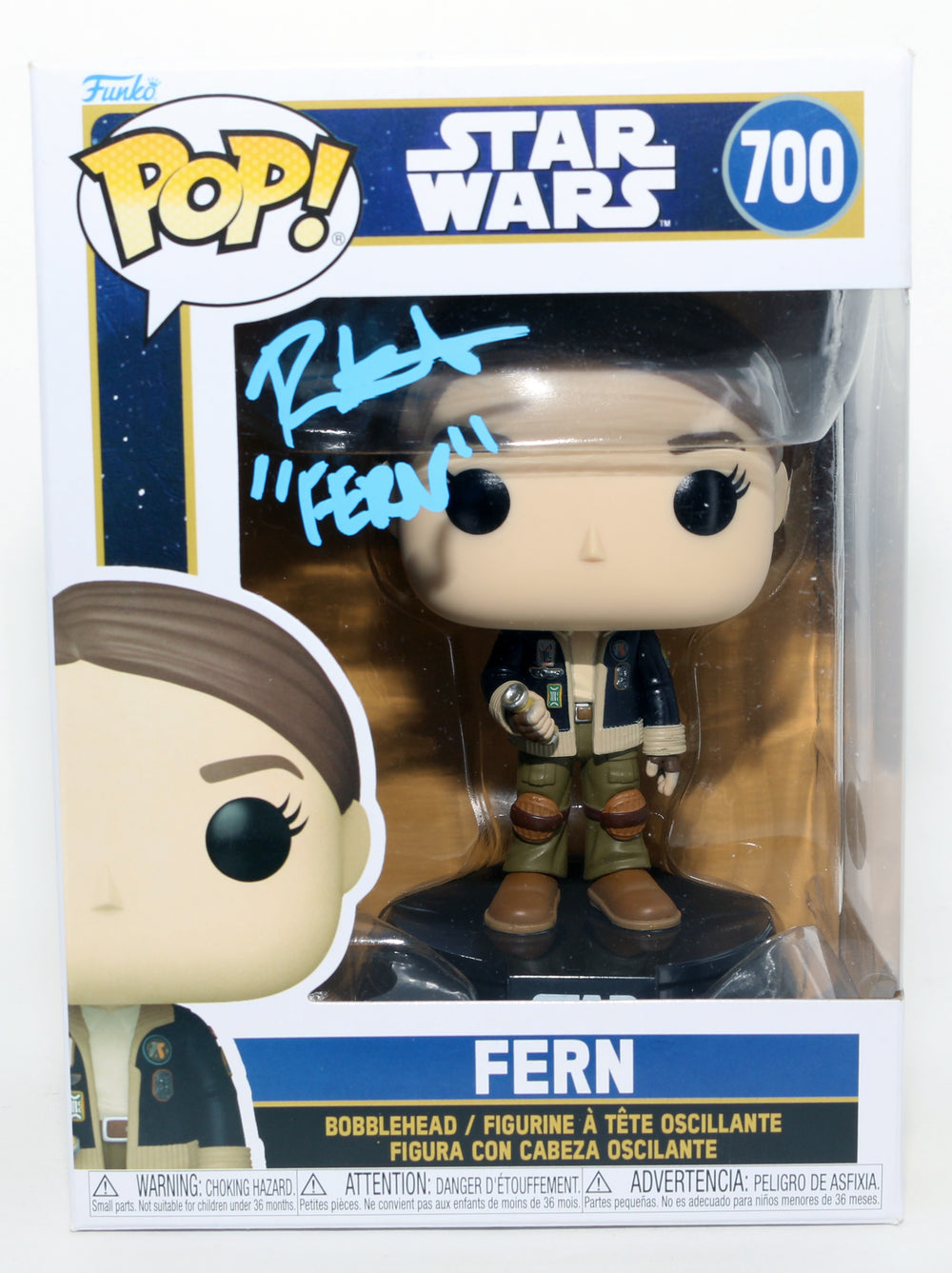 Ryan Kiera Armstrong as Fern in Star Wars: Skeleton Crew (JSA) Signed Funko POP! #700 with Character Name