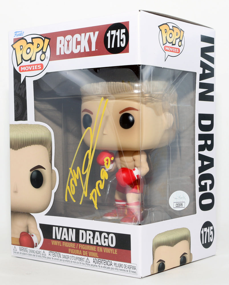
                  
                    Dolph Lundgren as Ivan Drago in Rocky IV (JSA) Signed Funko POP! #1715 with Character Name
                  
                