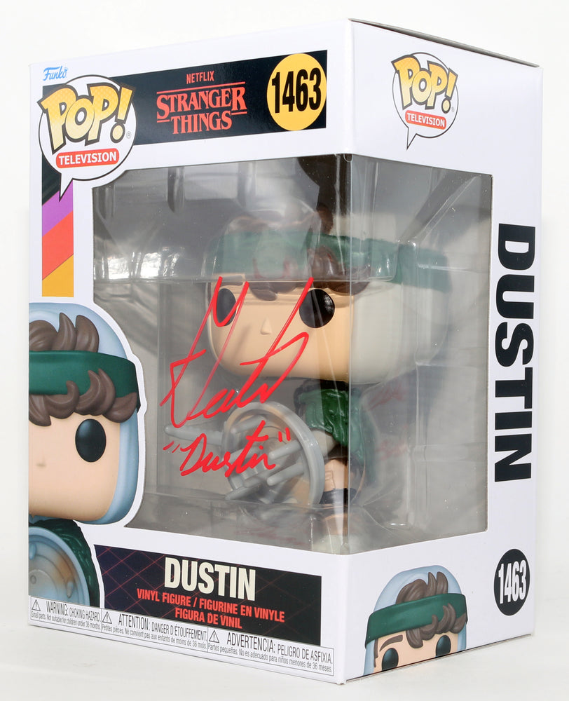 
                  
                    Gaten Matarazzo as Dustin Henderson in Stranger Things Signed Funko POP! #1463 with Character Name
                  
                