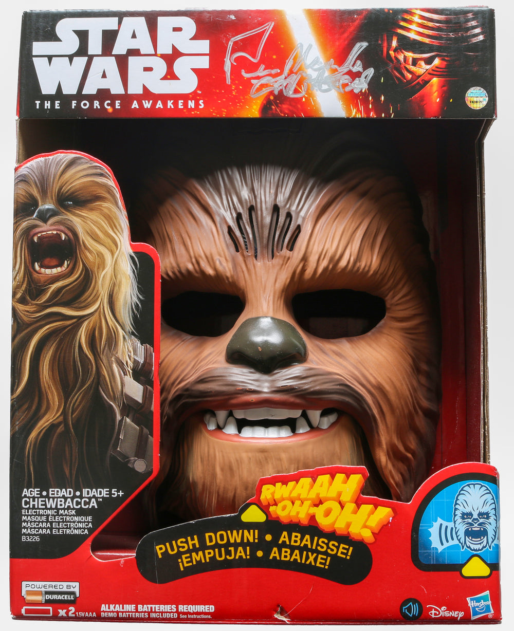 Peter Mayhew as Chewbacca in Star Wars: The Force Awakens (Steiner) Signed Electronic Mask