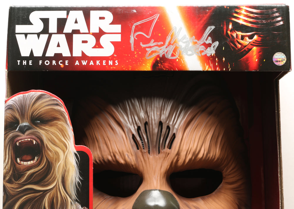 
                  
                    Peter Mayhew as Chewbacca in Star Wars: The Force Awakens (Steiner) Signed Electronic Mask
                  
                