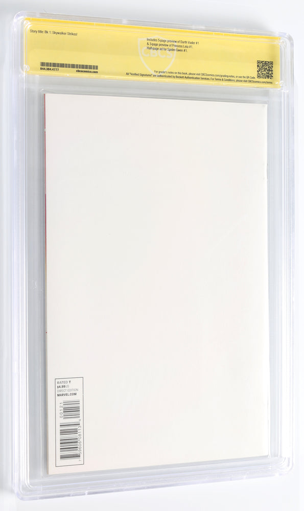 
                  
                    Star Wars #1 Blank Variant - Signed by Anthony Daniels as C-3PO & Original Artwork by Luis Bravo (CBCS Witnessed Signature & ART) 2015
                  
                