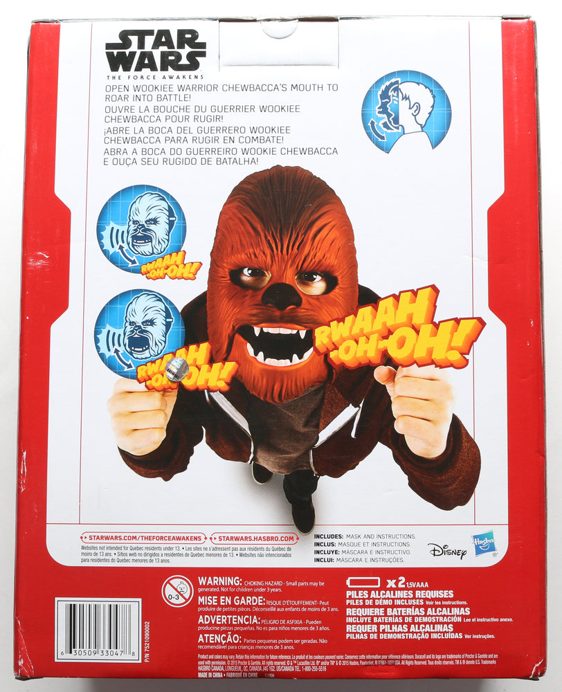 
                  
                    Peter Mayhew as Chewbacca in Star Wars: The Force Awakens (Steiner) Signed Electronic Mask
                  
                