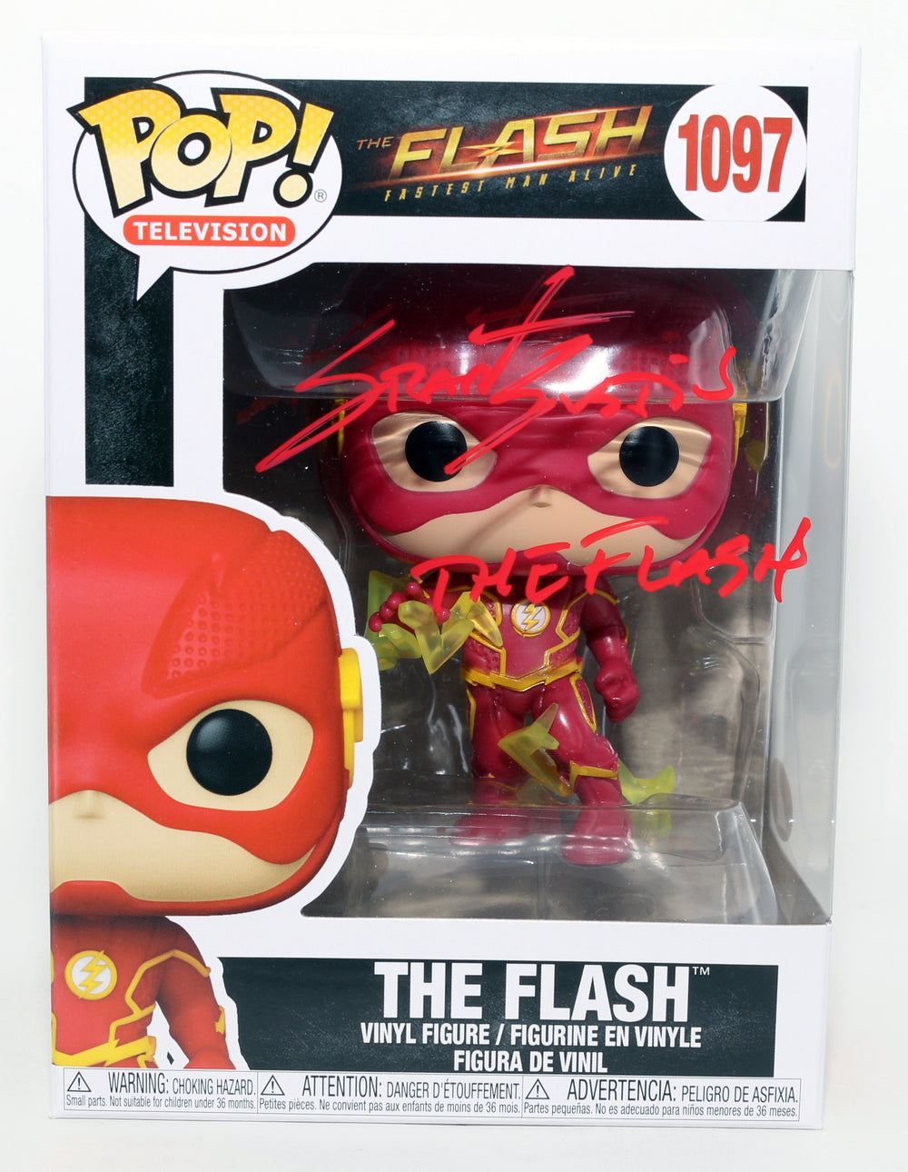 Grant Gustin as The Flash in CW's The Flash (JSA) Signed Funko POP! #1097 with Character Name
