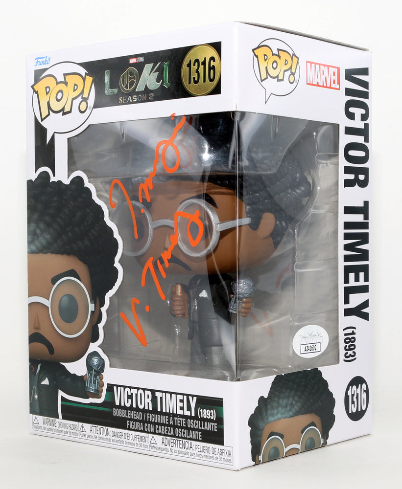 
                  
                    Jonathan Majors as Victor Timely in Loki (JSA) Signed Funko POP! #1316 with Character Name
                  
                