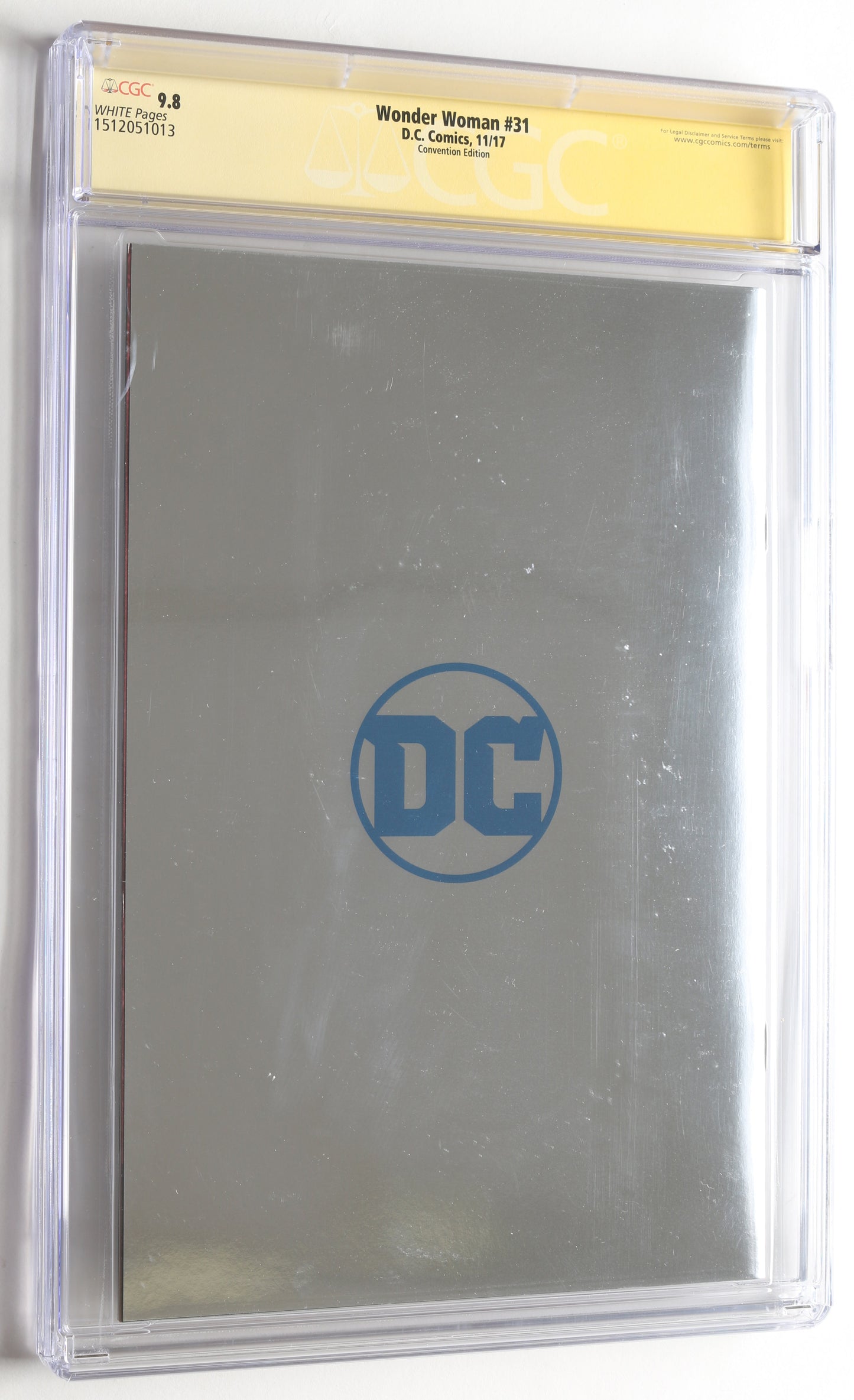 
                  
                    Wonder Woman #31 - Signed by Gal Gadot - Photo Foil Cover (CGC Signature Series 9.8) 2017
                  
                