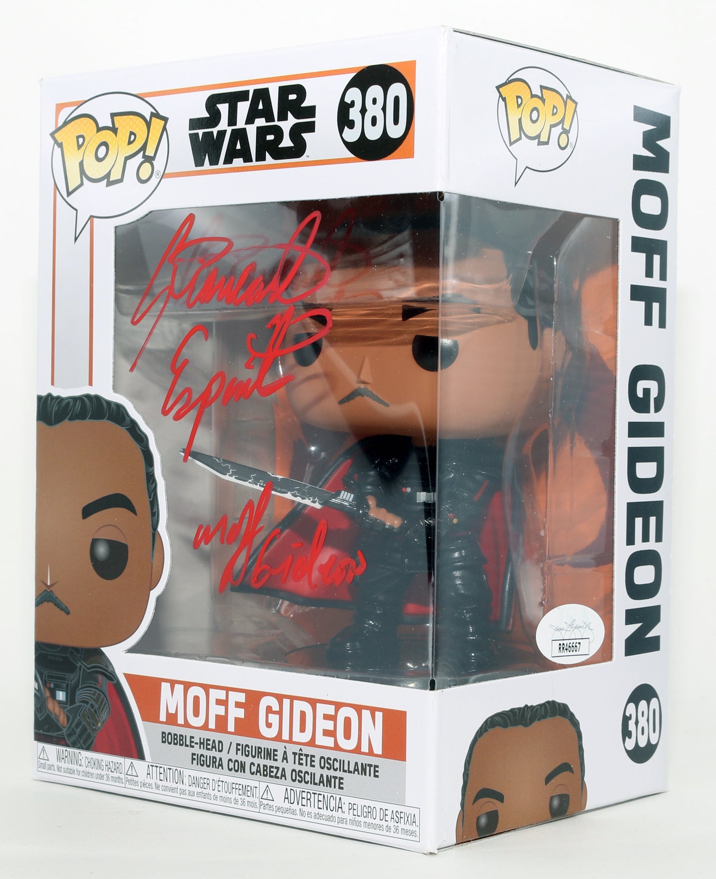 
                  
                    Giancarlo Esposito as Moff Gideon in Star Wars: The Mandalorian (JSA) Signed Funko POP! #380 with Character Name
                  
                