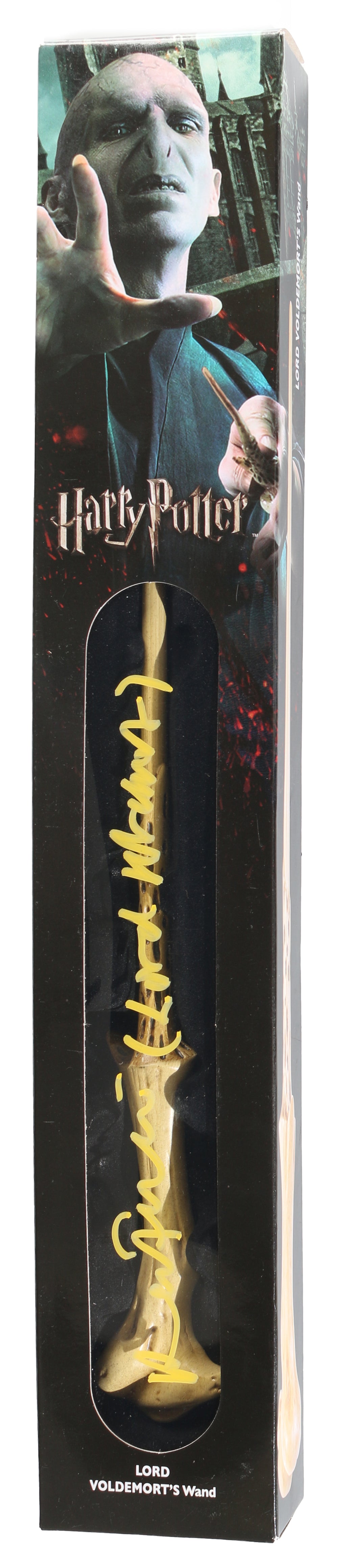 Ralph Fiennes as Lord Voldemort in Harry Potter & the Deathly Hallows – Part 2 Signed Prop Replica Wizarding World Wand with Character Name