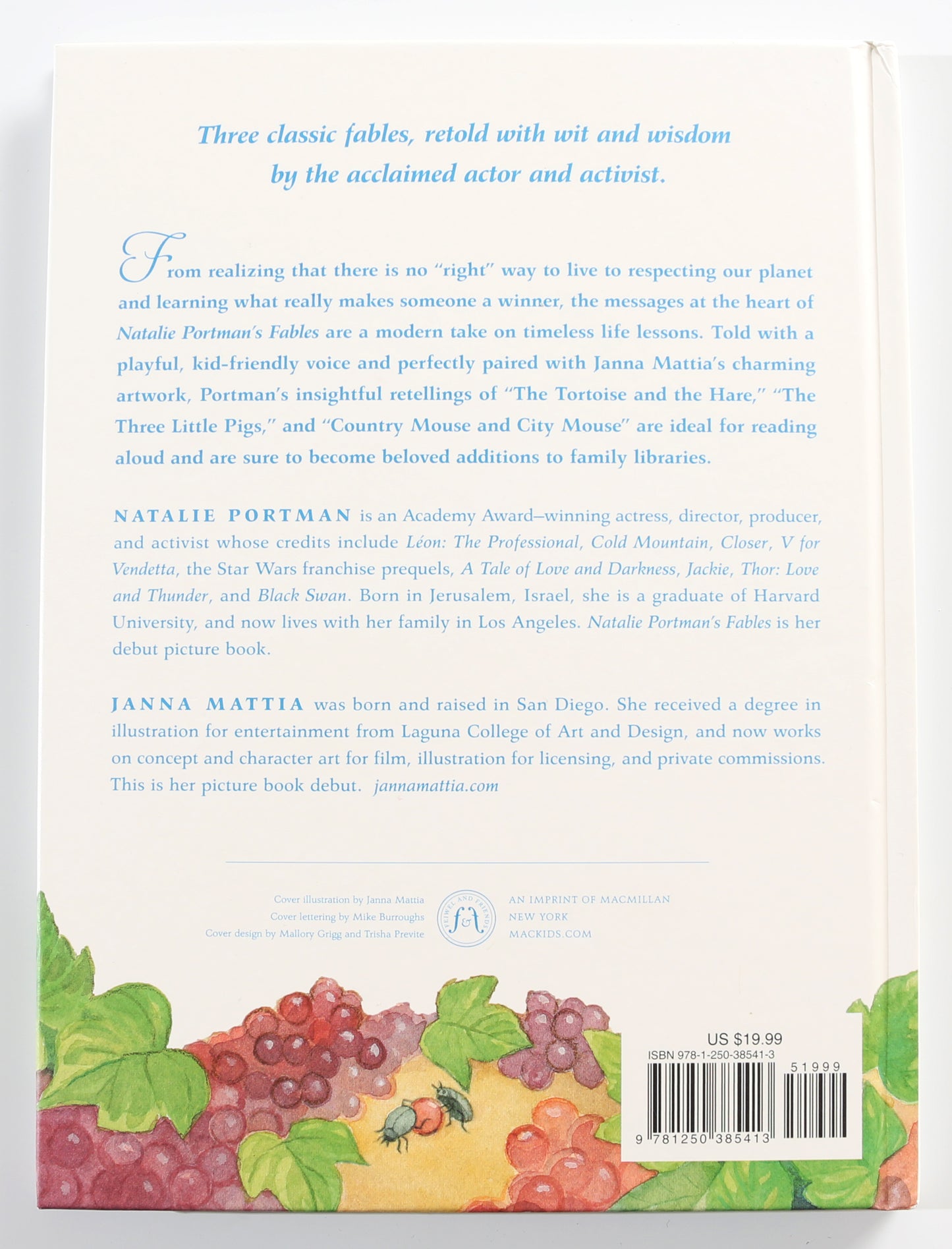 
                  
                    Natalie Portman's Fables Hardcover Children's Picture Book Signed by Star Wars  Padmé Amidala Actress & Author Natalie Portman
                  
                