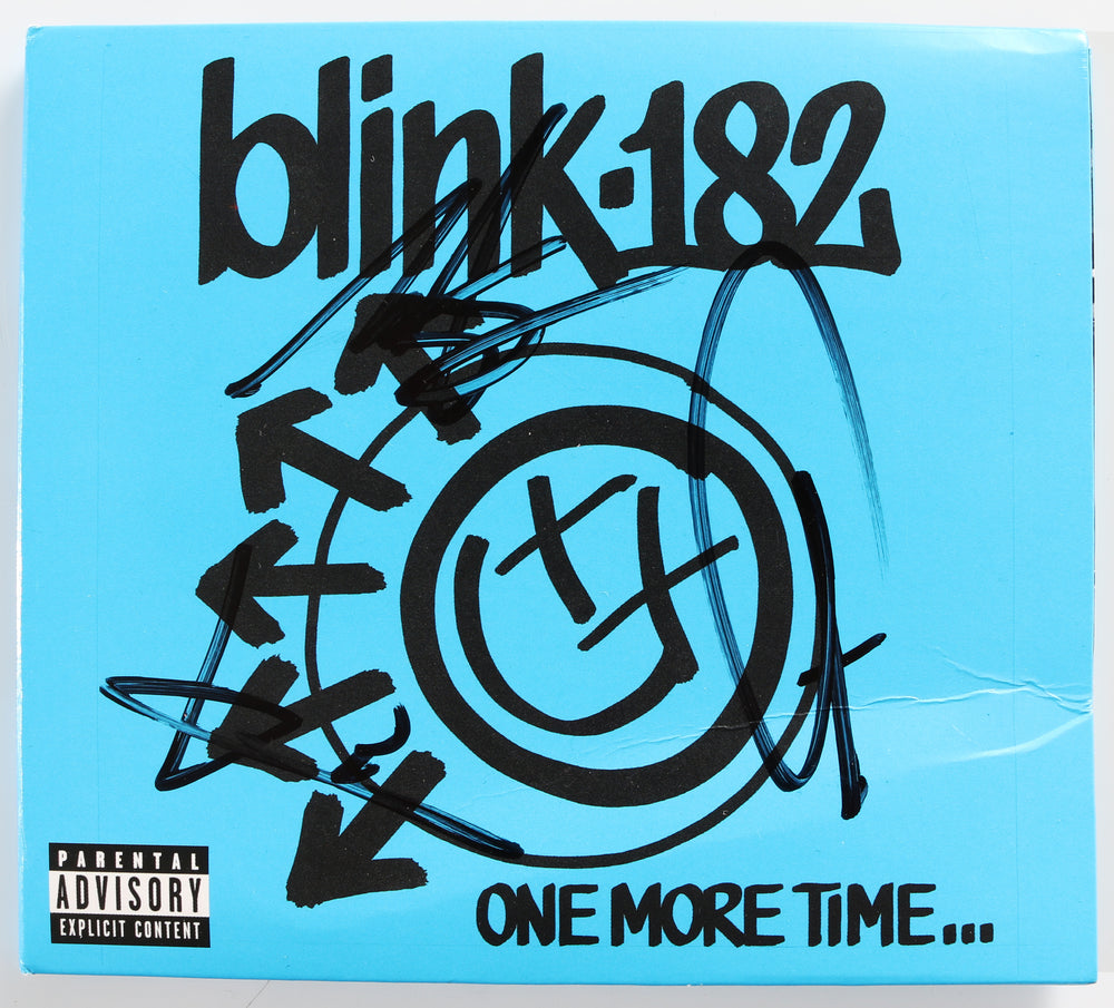 Blink-182 One More Time... CD Album Band Signed by Mark Hoppus, Tom DeLonge, & Travis Barker