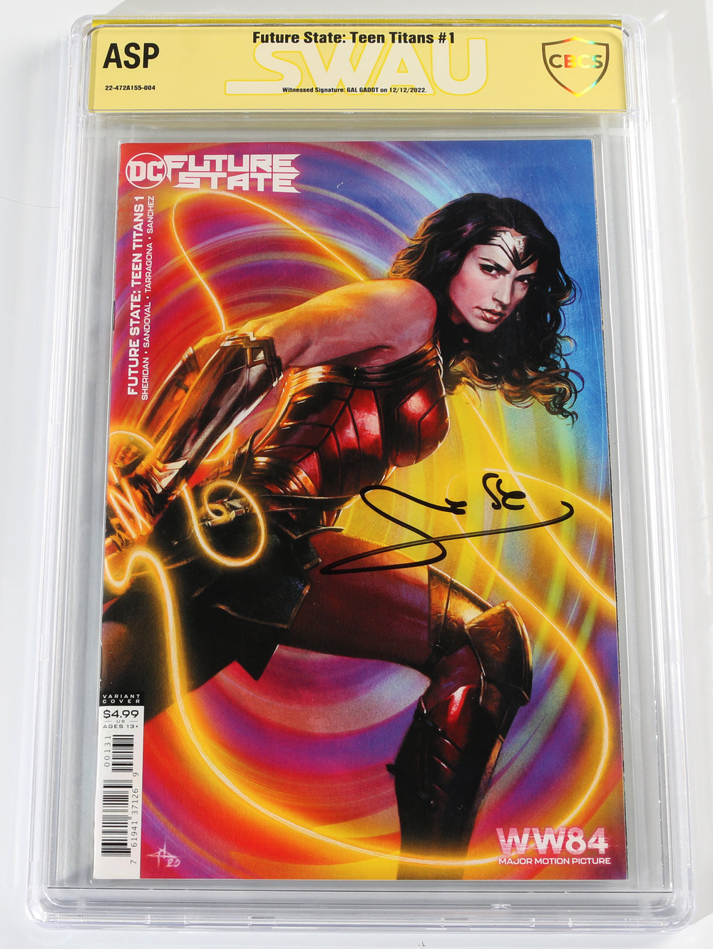 Future State: Teen Titans #1 - Signed by Gal Gadot (CBCS Authentic Signature Program) 2021