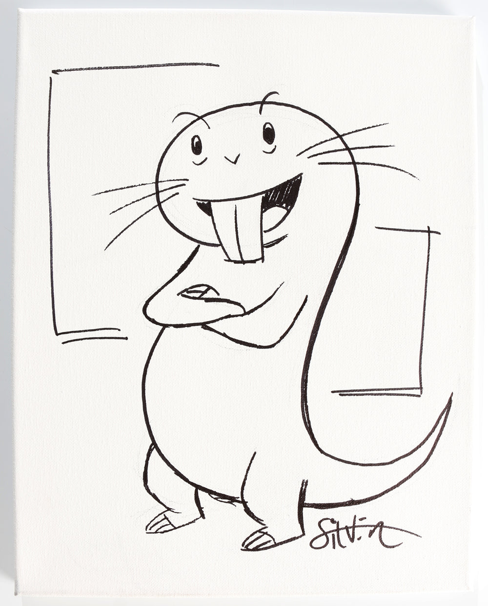Rufus from Kim Possible Original Artwork on 11x14 Canvas by Lead Character Designer of the Show: Stephen Silver