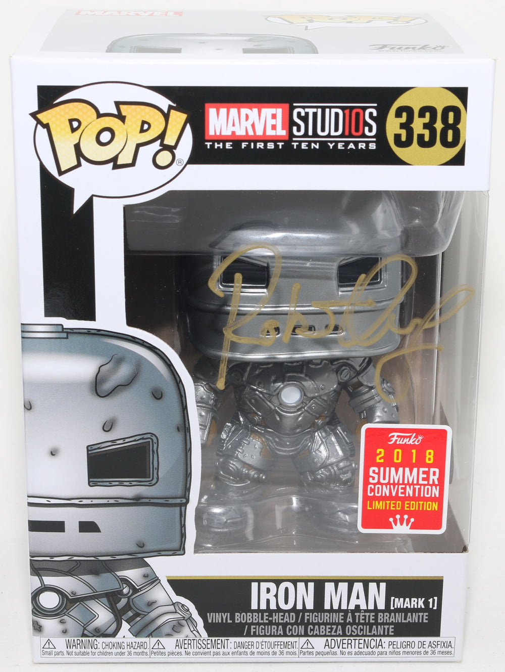 Robert Downey Jr. as Iron Man Mach 1 Suit in Iron Man (SWAU) Signed POP! Funko #338