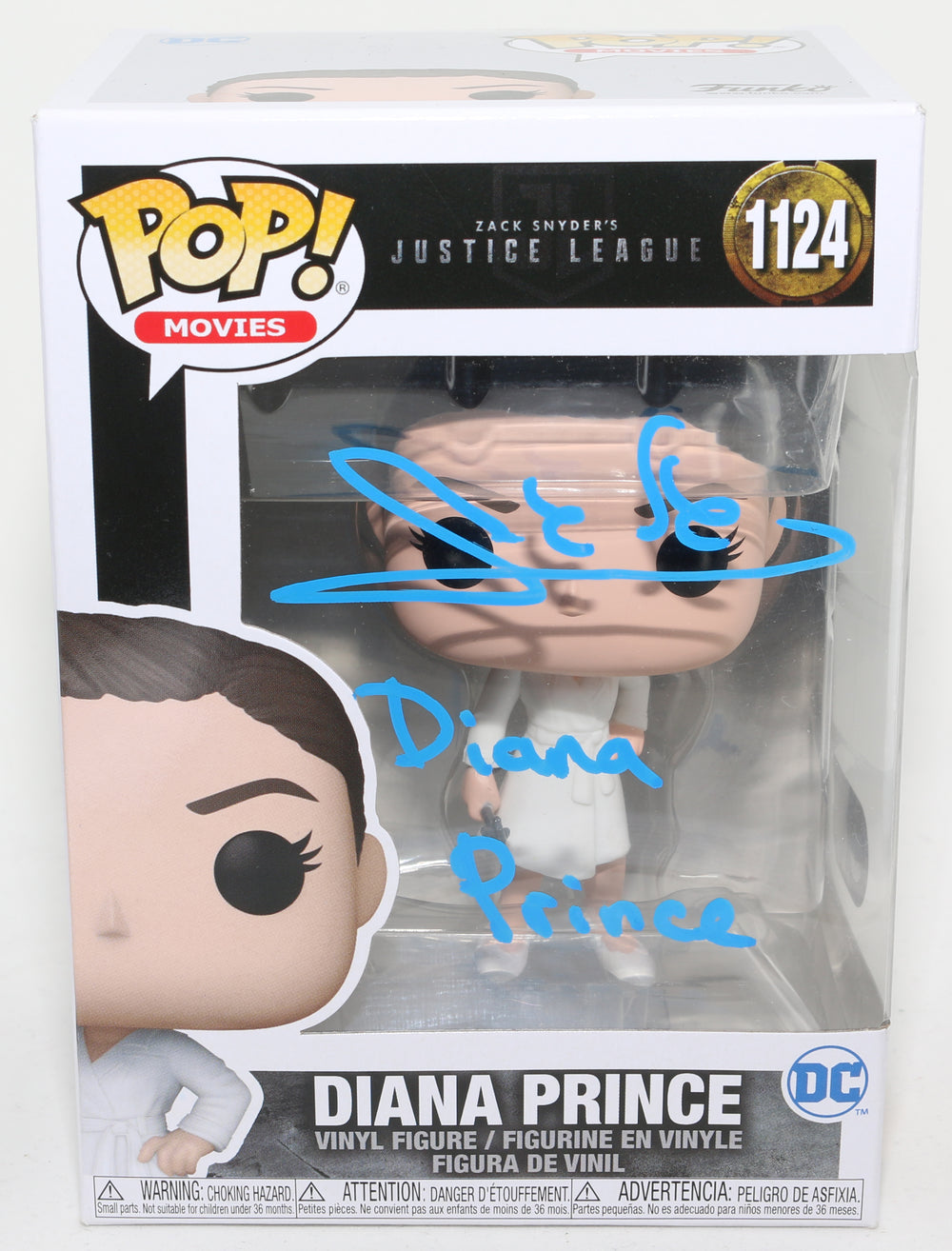 Gal Gadot as Diana Prince / Wonder Woman in Justice League (SWAU) Signed Funko POP! #1124 with Character Name