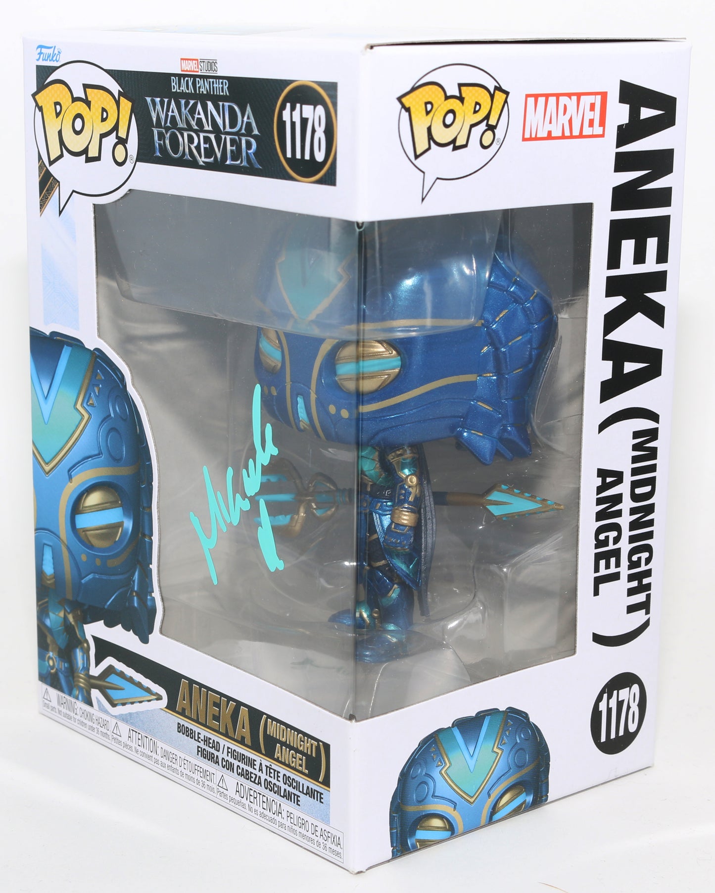 
                  
                    Michaela Coel as Aneka / Midnight Angel in Black Panther: Wakanda Forever Signed Funko POP! #1178
                  
                