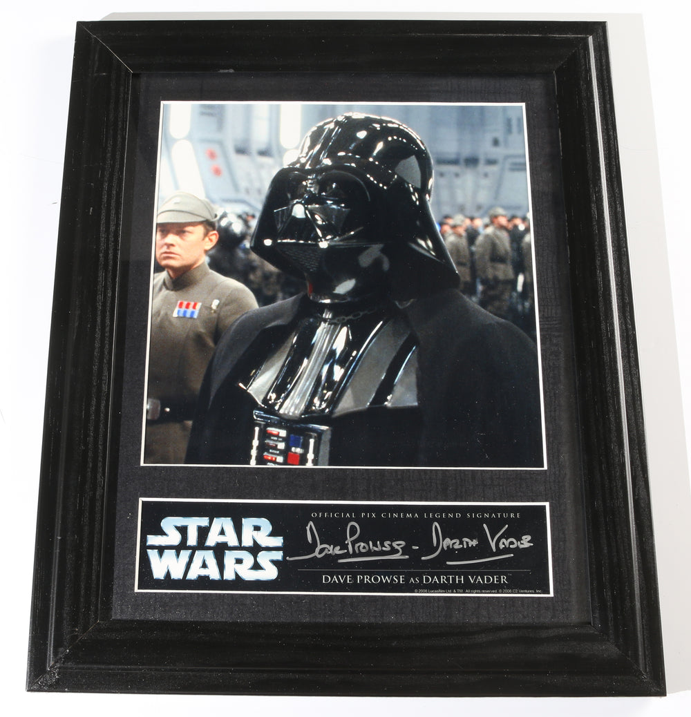 Dave Prowse as Darth Vader in Star Wars: Return of the Jedi (Official Pix Cinema Legend Signature) Signed & Framed to 13.5x16.5
