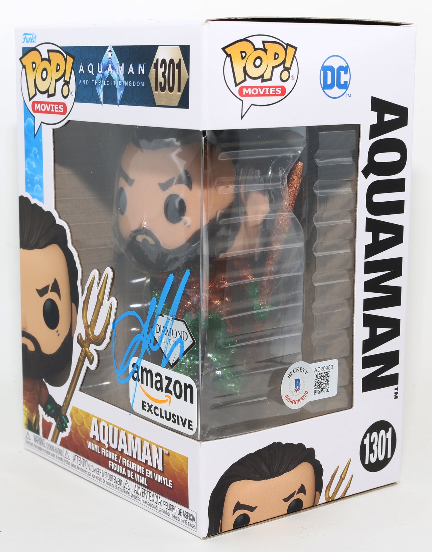 
                  
                    Jason Momoa as Aquaman in Aquaman and the Lost Kingdom Diamond Amazon Exclusive (Beckett) Signed Funko POP! #1301
                  
                