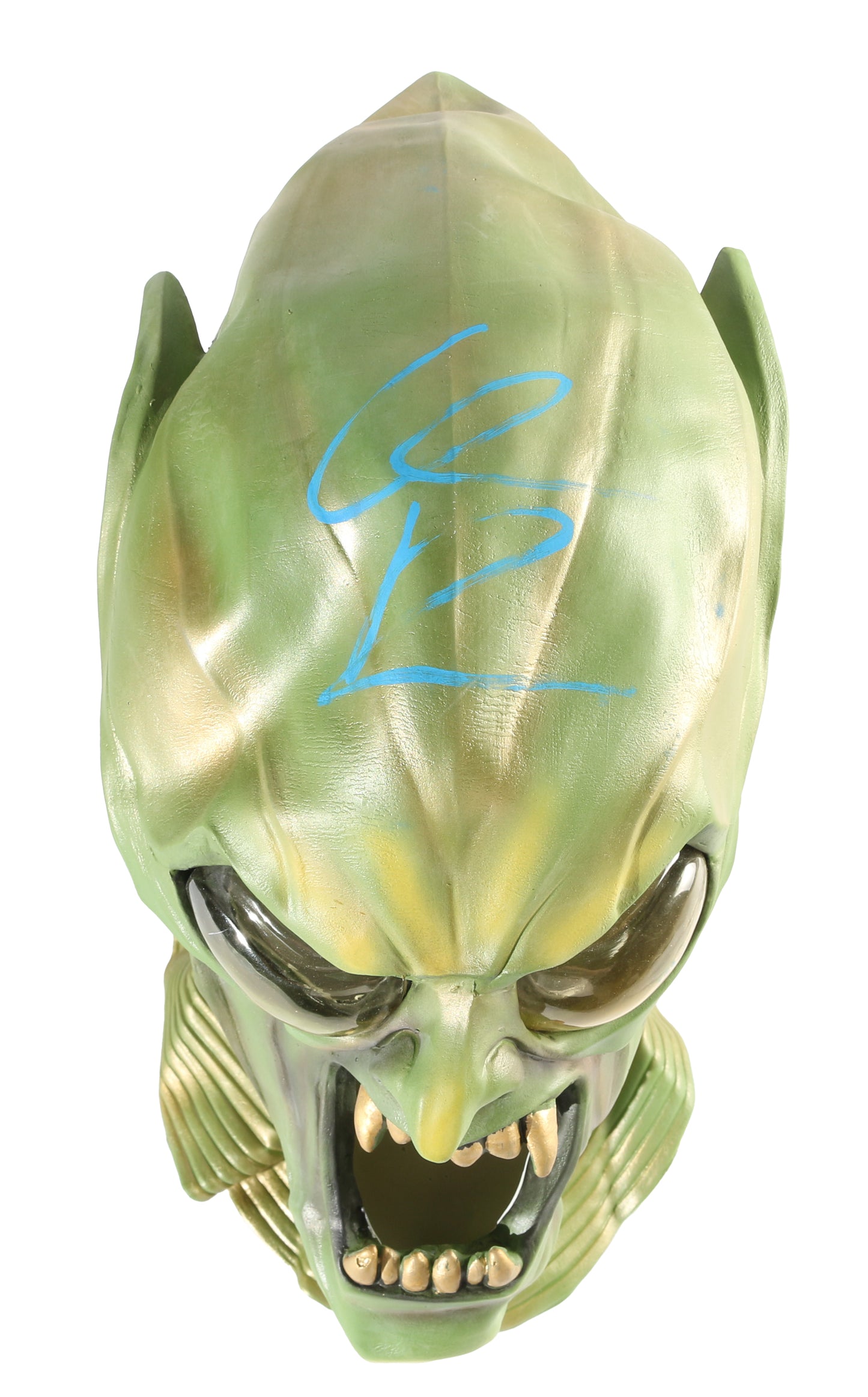 
                  
                    Willem Dafoe as The Green Goblin in Spider-Man (Beckett) Signed Prop Replica Mask
                  
                