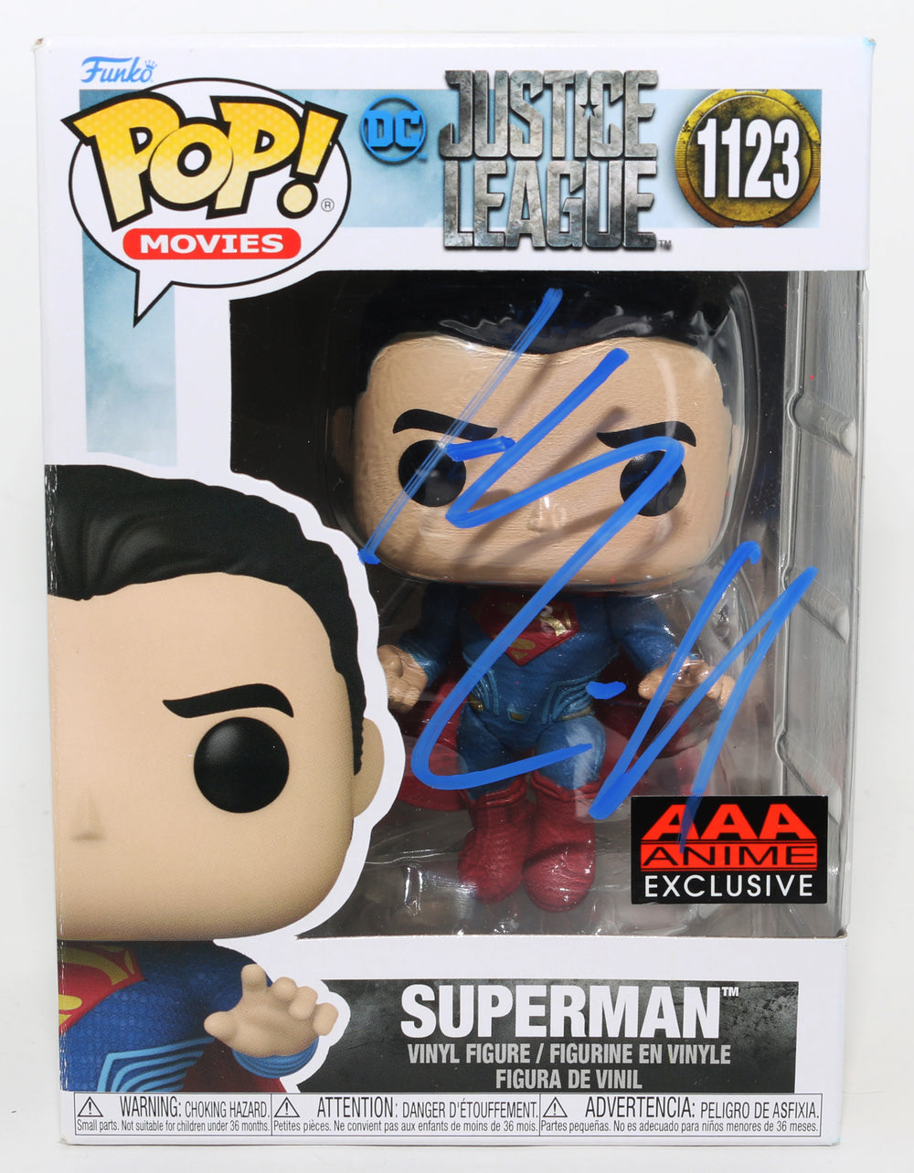 Henry Cavill as Superman in Justice League AAA Anime Exclusive Signed Funko POP! #1123