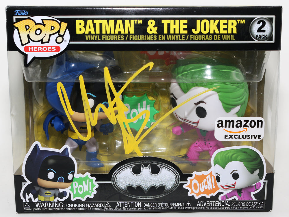 Christian Bale as Batman in The Dark Knight Amazon Exclusive Signed Funko POP! 2-Pack