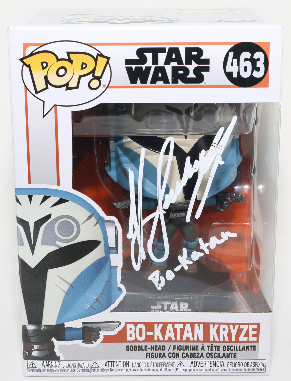 Katee Sackhoff as Bo-Katan in Star Wars: The Mandalorian (SWAU) Signed Funko POP! #463 with Character Name