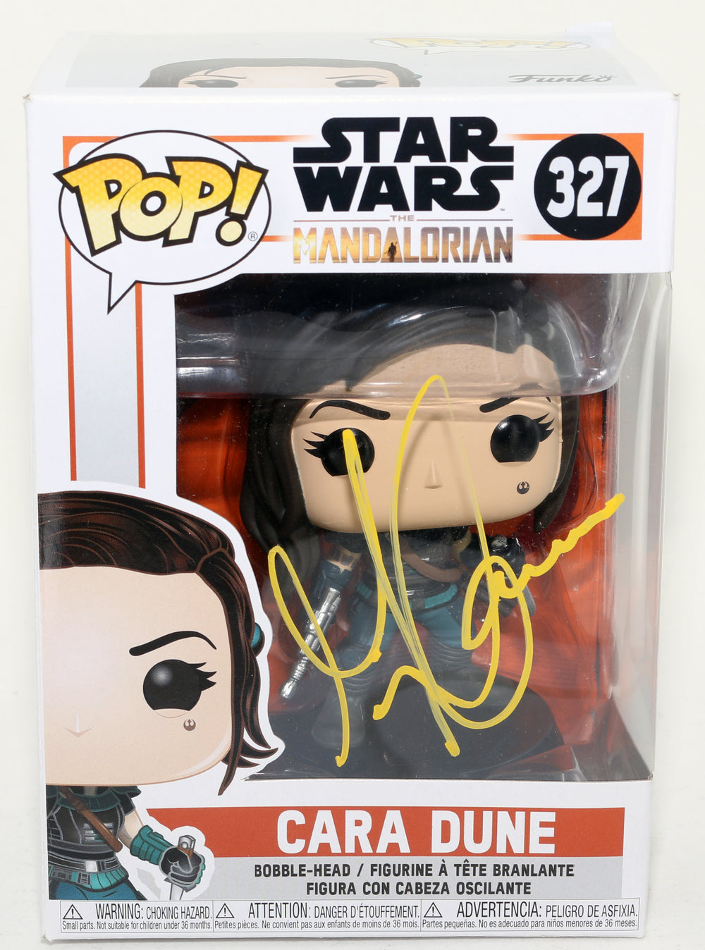 Gina Carano as Cara Dune in Star Wars: The Mandalorian (Beckett Witnessed) Signed Funko POP! #327