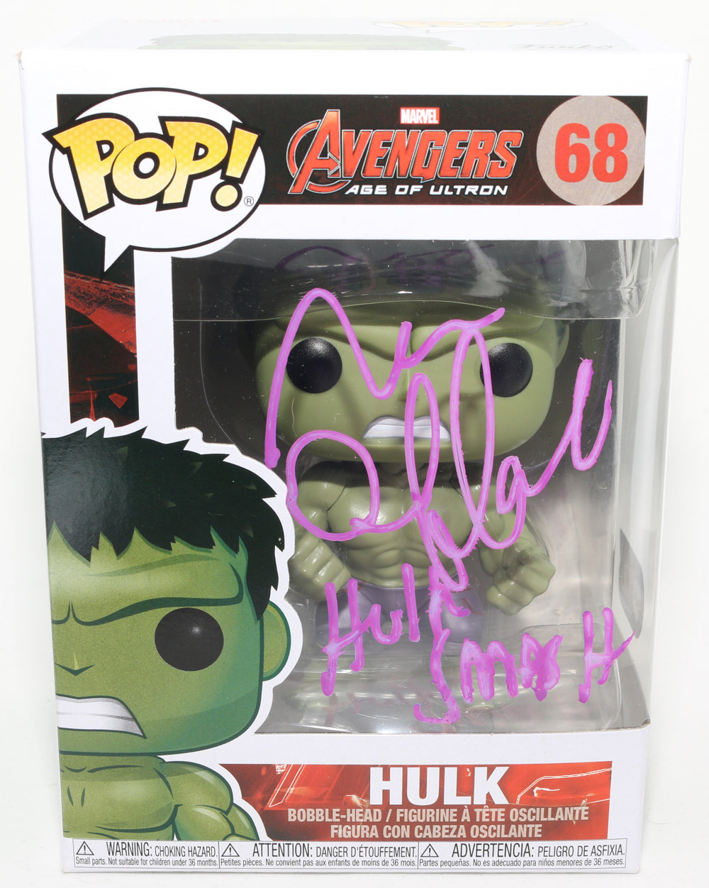 Mark Ruffalo as the Hulk in Avengers: Age of Ultron (SWAU) Signed Funko POP! w Quote