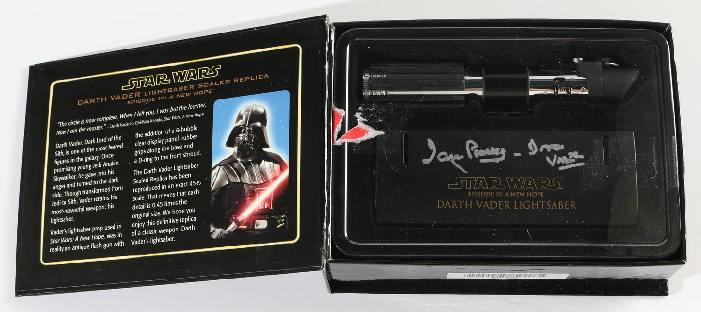 
                  
                    Dave Prowse as Darth in Star Wars: A New Hope Master Replicas Scaled Prop Replica Mini Lightsaber
                  
                