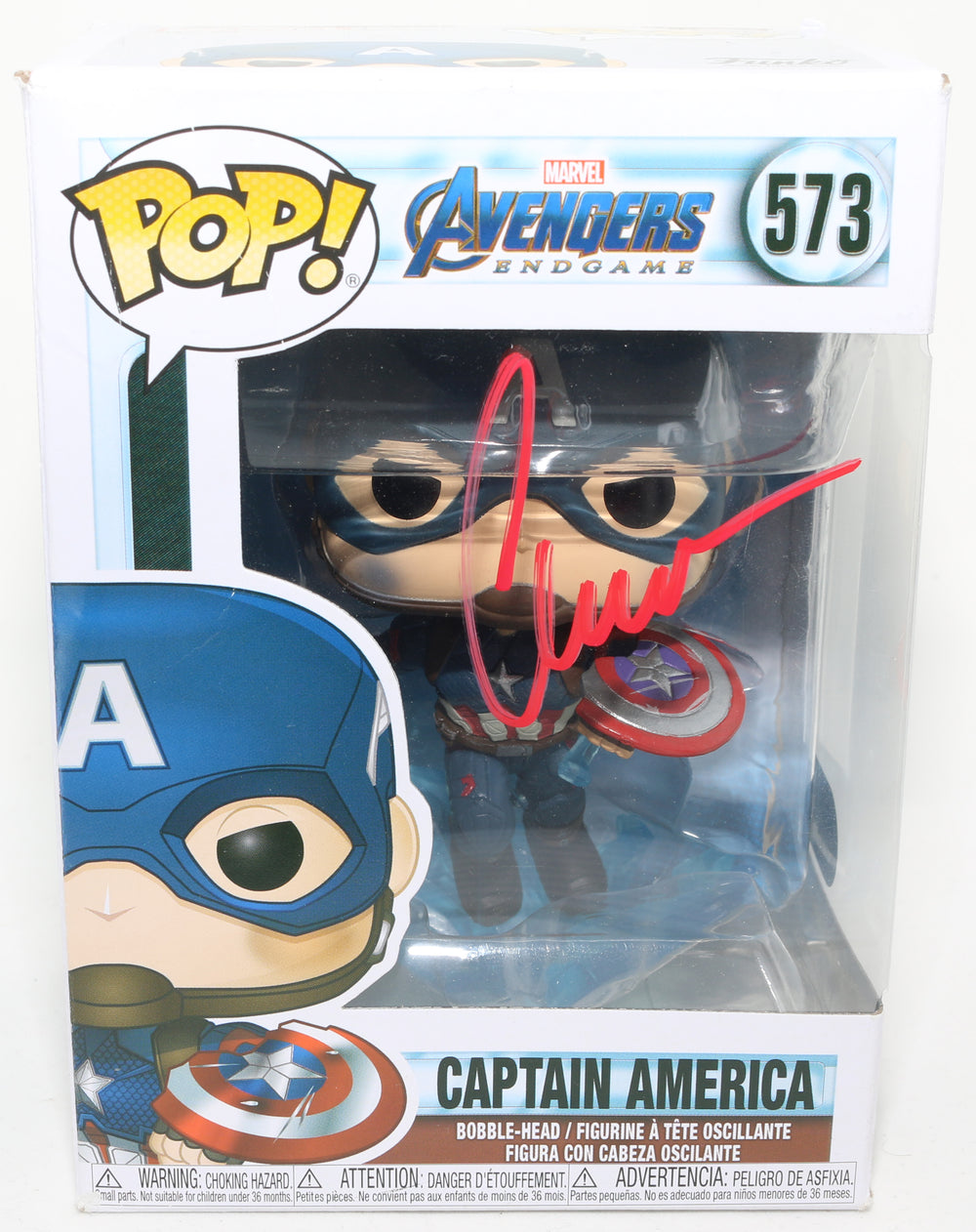 Chris Evans as Captain America in Avengers: Endgame (SWAU) Signed Funko POP!