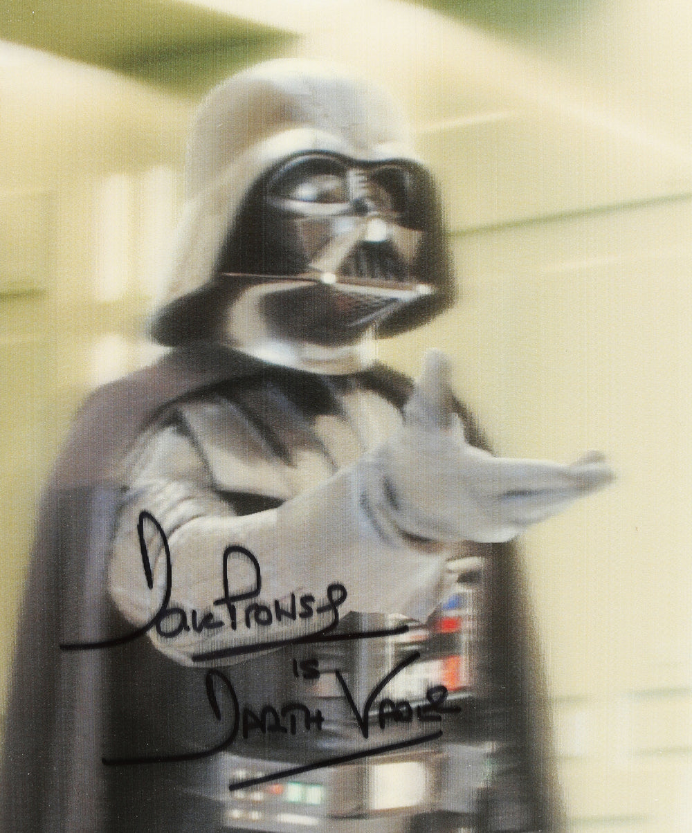 Dave Prowse as Darth Vader in Star Wars: The Empire Strikes Back Signed 8x10 Lenticular 3D Photo with Character Name