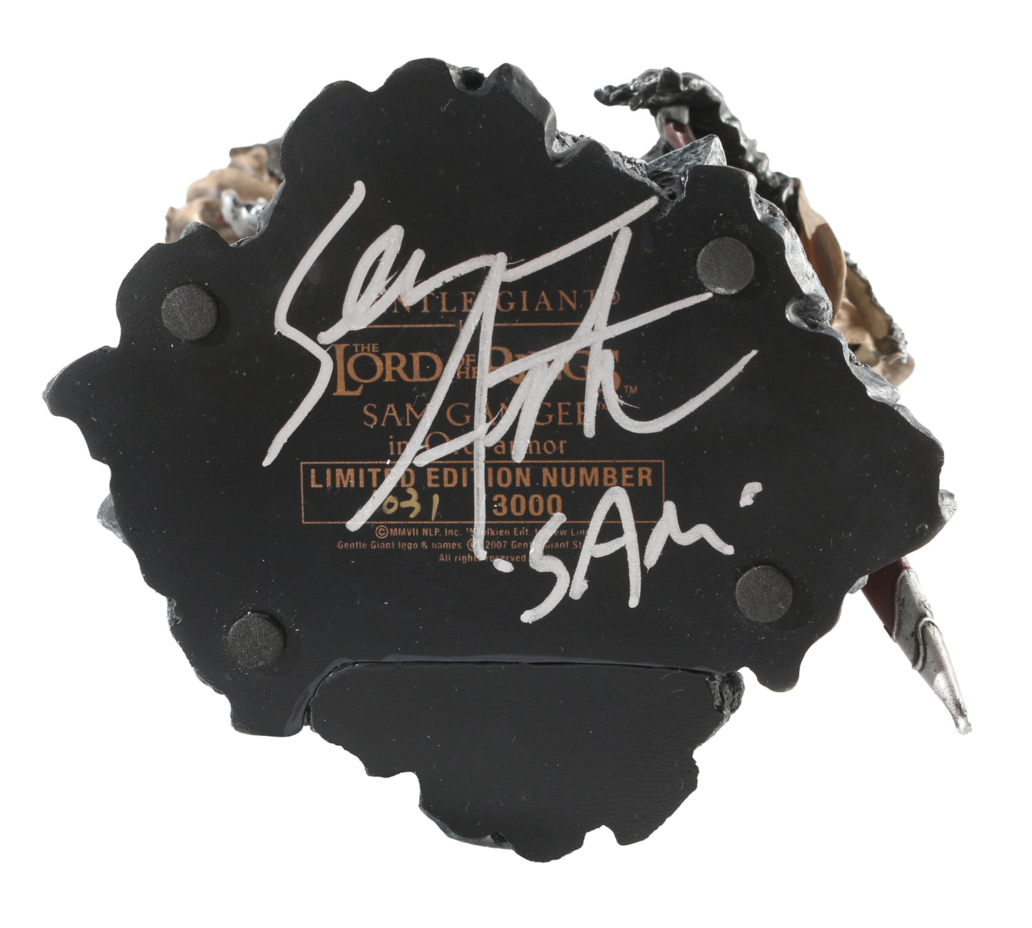 
                  
                    Sean Astin as Samwise Gamgee in The Lord of the Rings: The Return of the King Signed Gentle Giant Collectible Bust Statue with Character Name
                  
                