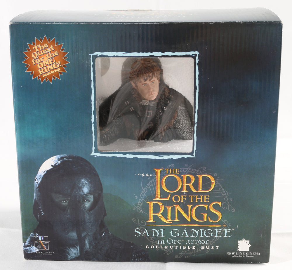 
                  
                    Sean Astin as Samwise Gamgee in The Lord of the Rings: The Return of the King Signed Gentle Giant Collectible Bust Statue with Character Name
                  
                