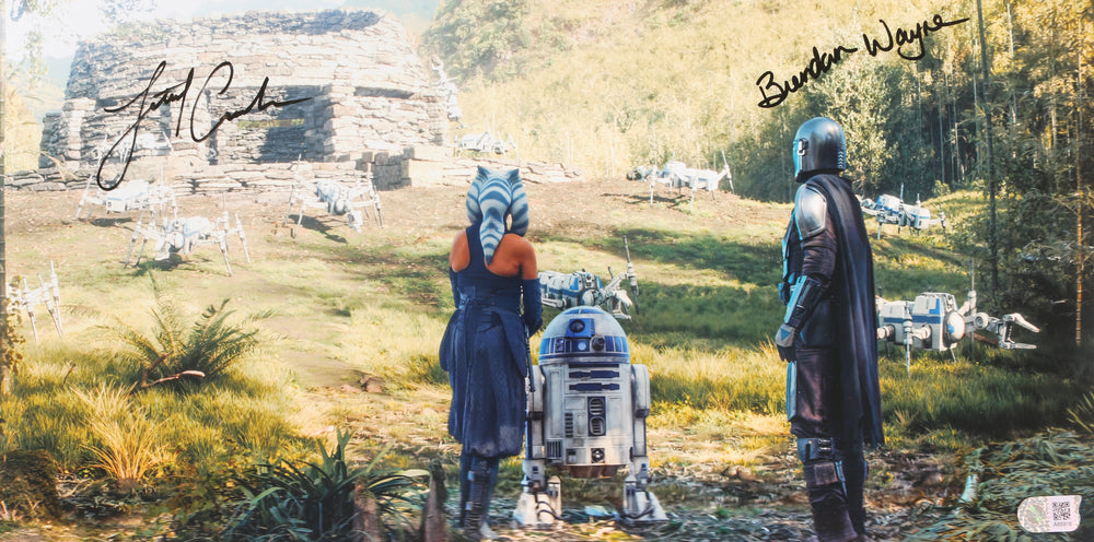Brendan Wayne & Lateef Crowder as the Mandalorian in Star Wars: The Mandalorian (SWAU) Signed 10x20 Photo