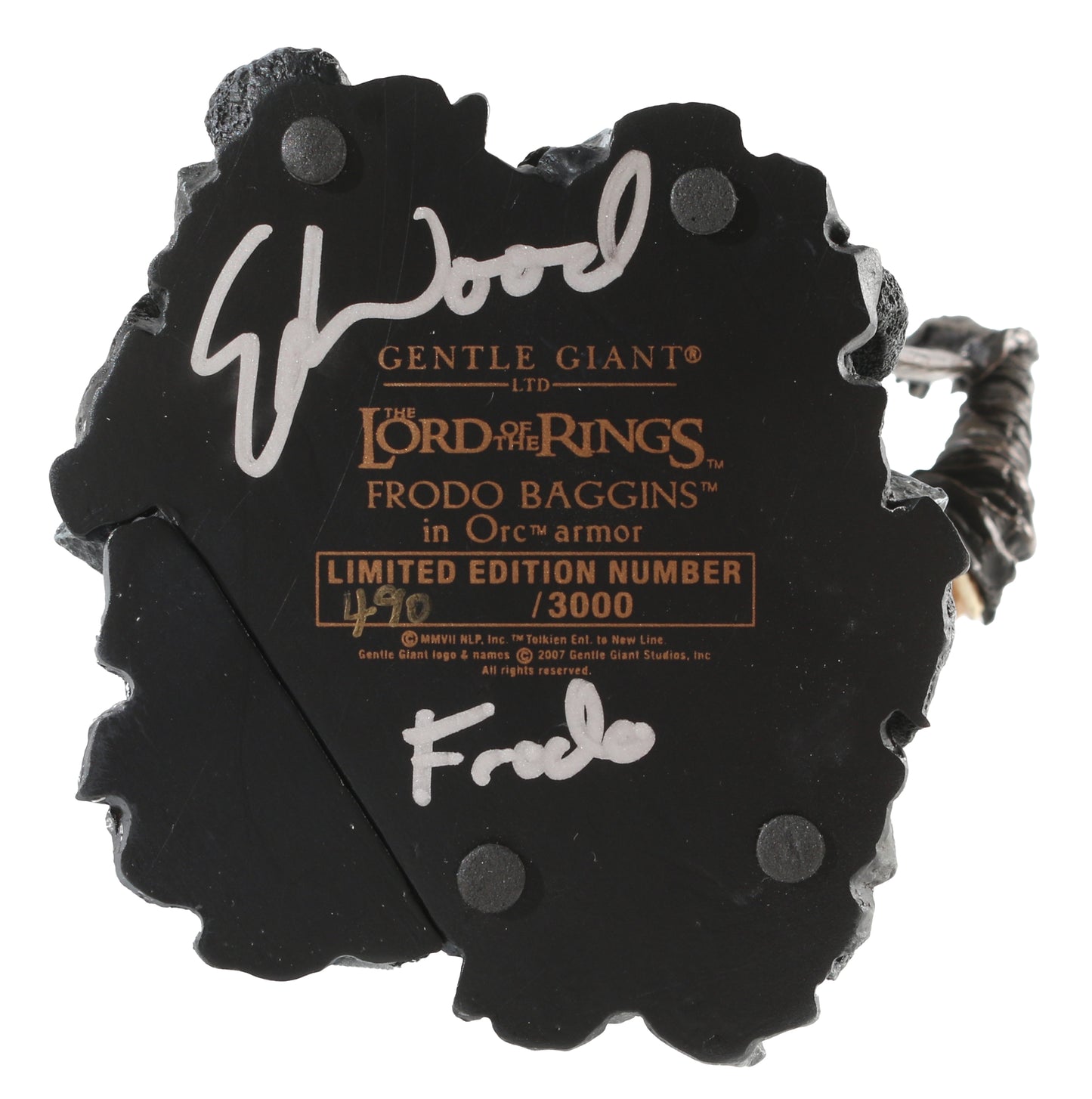 
                  
                    Elijah Wood as Frodo Baggins in The Lord of the Rings: The Return of the King Signed Gentle Giant Collectible Bust Statue with Character Name
                  
                