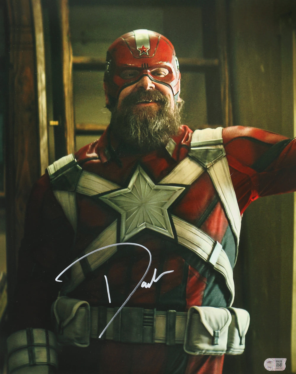 David Harbour as Alexei Shostakov the Red Guardian in Marvel's Black Widow (SWAU) Signed 16x20 Photo