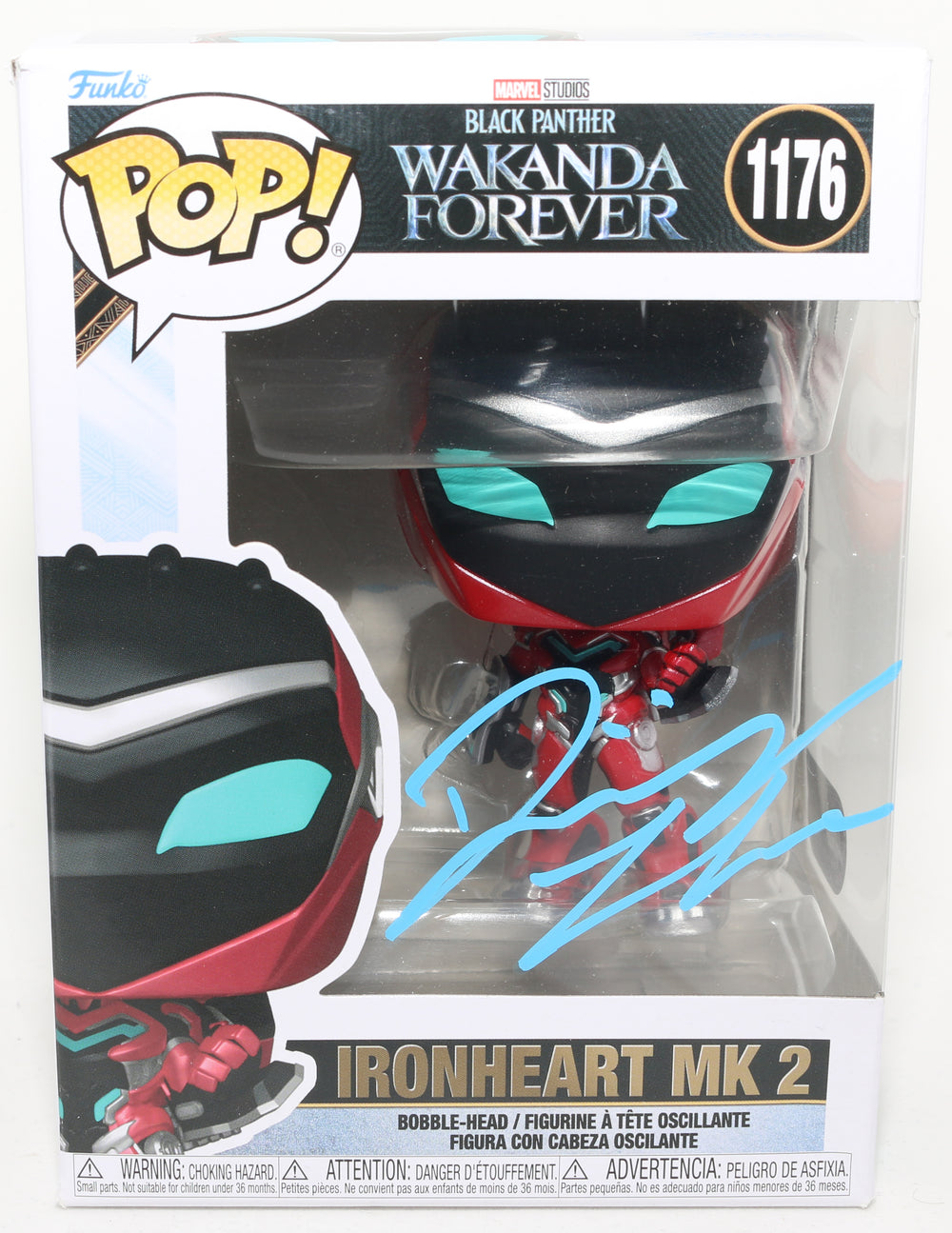 Dominique Thorne as Ironheart Mark 2 in Black Panther: Wakanda Forever (SWAU) Signed Funko POP! #1176
