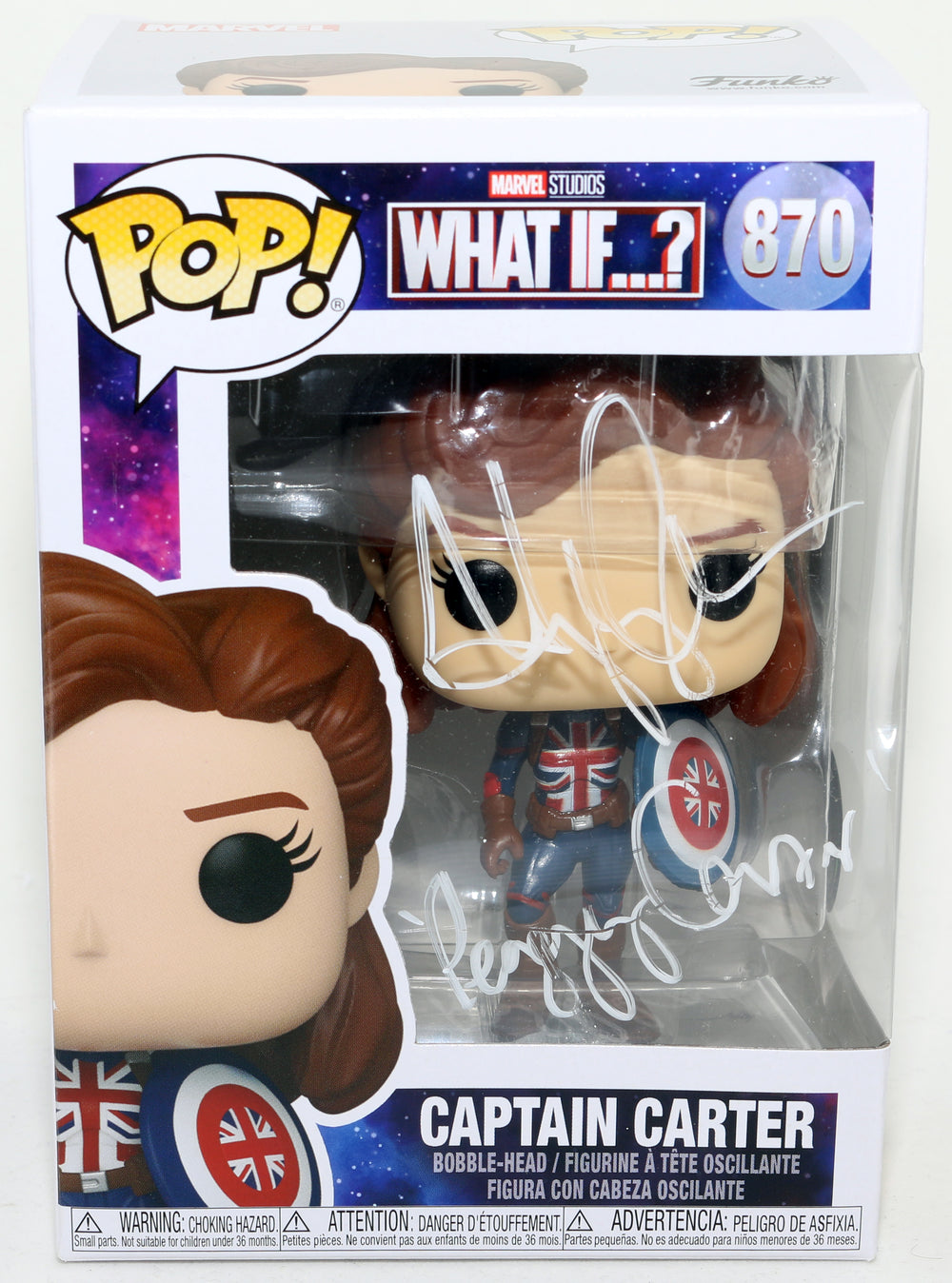 Hayley Atwell as Captain Carter in Marvel's What If...? (SWAU) Signed Funko POP! #870 with Character Name