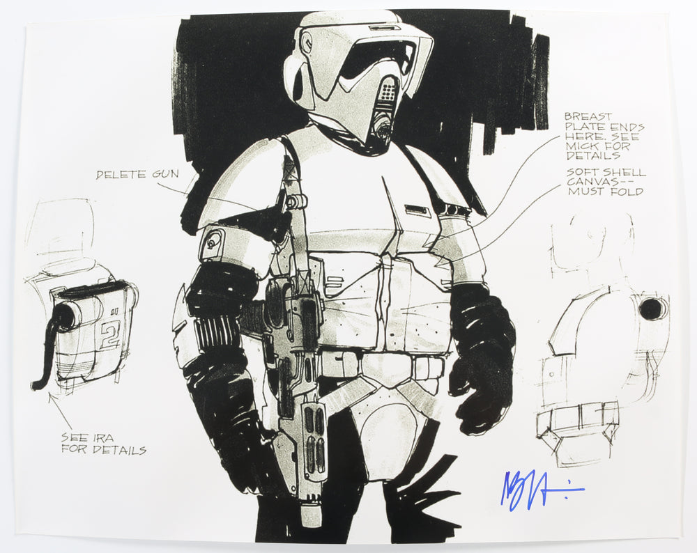 Nilo Rodis Jamero Scout Trooper Costume Designer of Star Wars: Return of the Jedi Signed 16x20 Photo
